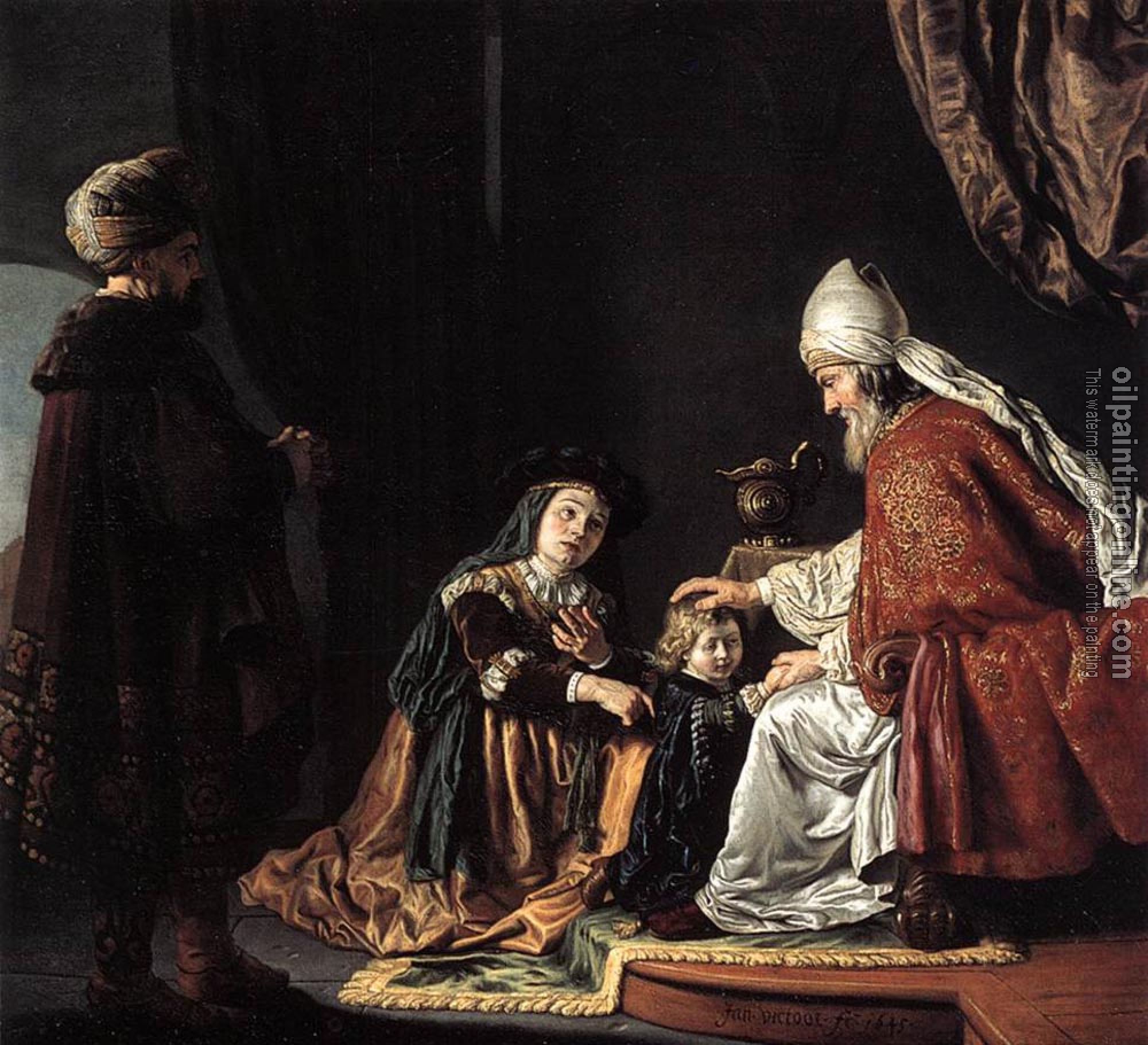 Jan Victors - Hannah Giving Her Son Samuel To The Priest